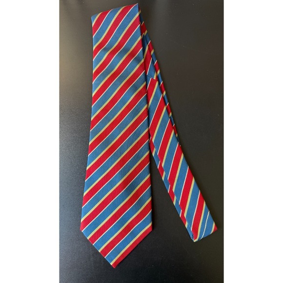 Burberrys Other - Mens Vintage Burberrys London Classic 100% All Silk Luxury Striped Tie #2